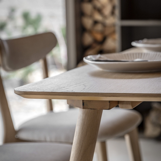 Hervey Wooden Rectangular Dining Table In Natural