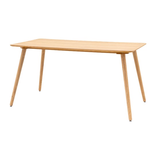 Product photograph of Hervey Wooden Dining Table Rectangular In Natural from Furniture in Fashion