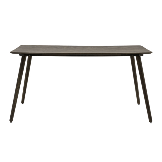 Hervey Wooden Dining Table Rectangular In Smoked Oak
