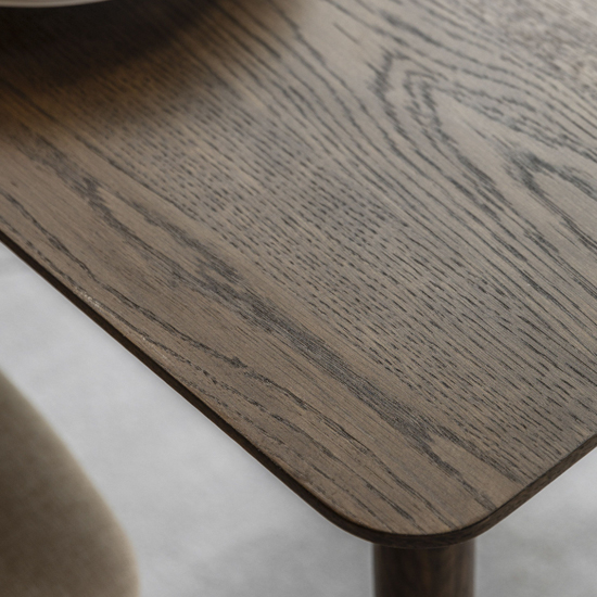 Hervey Wooden Dining Table Rectangular In Smoked Oak