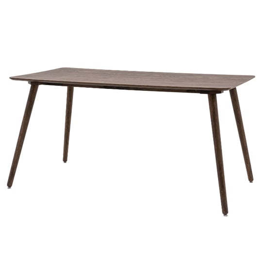 Product photograph of Hervey Wooden Dining Table Rectangular In Smoked Oak from Furniture in Fashion