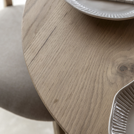 Hervey Wooden Dining Table Round In Natural