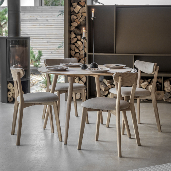 Hervey Wooden Dining Table Round In Natural