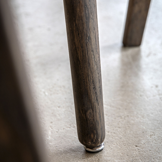 Hervey Wooden Dining Table Round In Smoked Oak