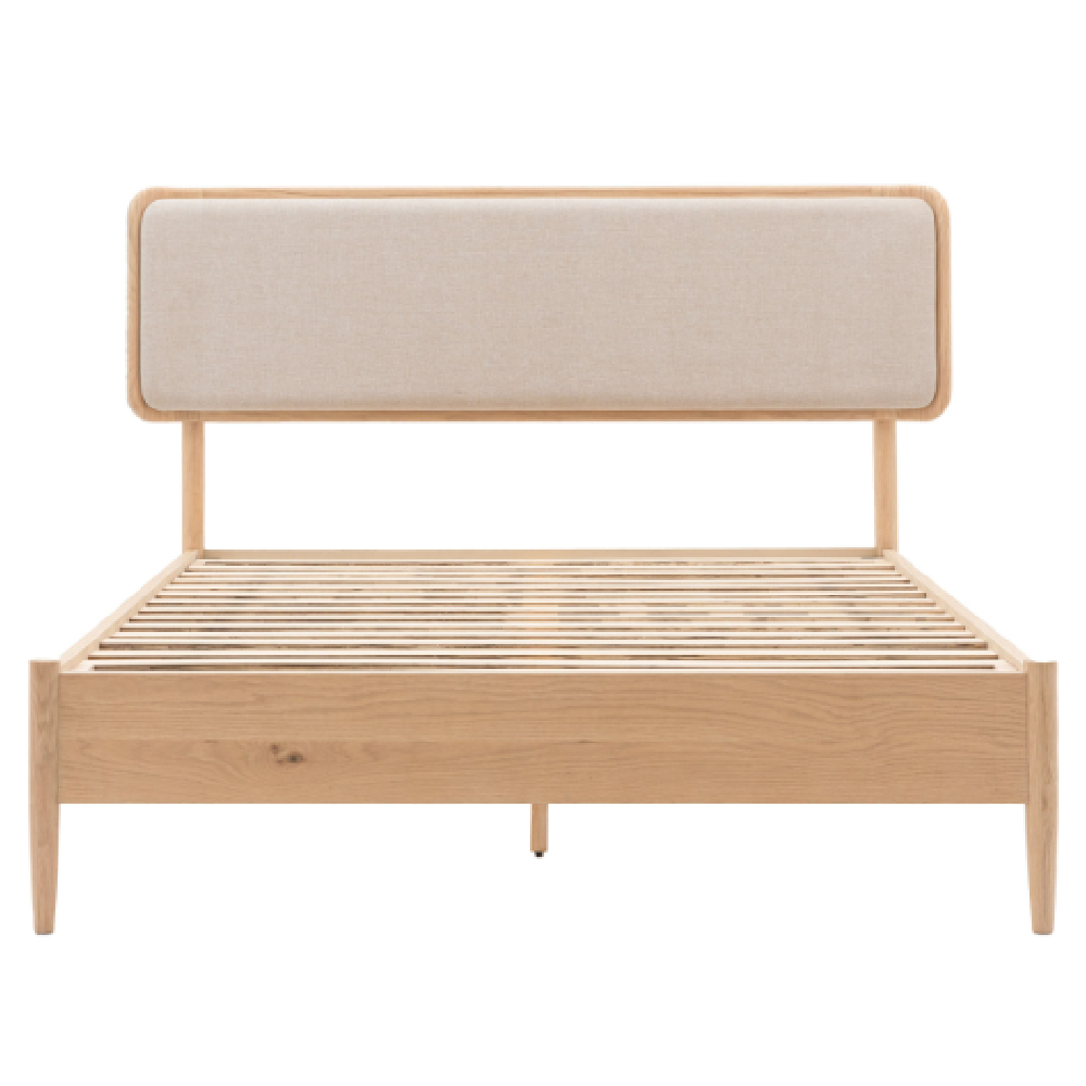 Hervey Wooden Double Bed In Natural