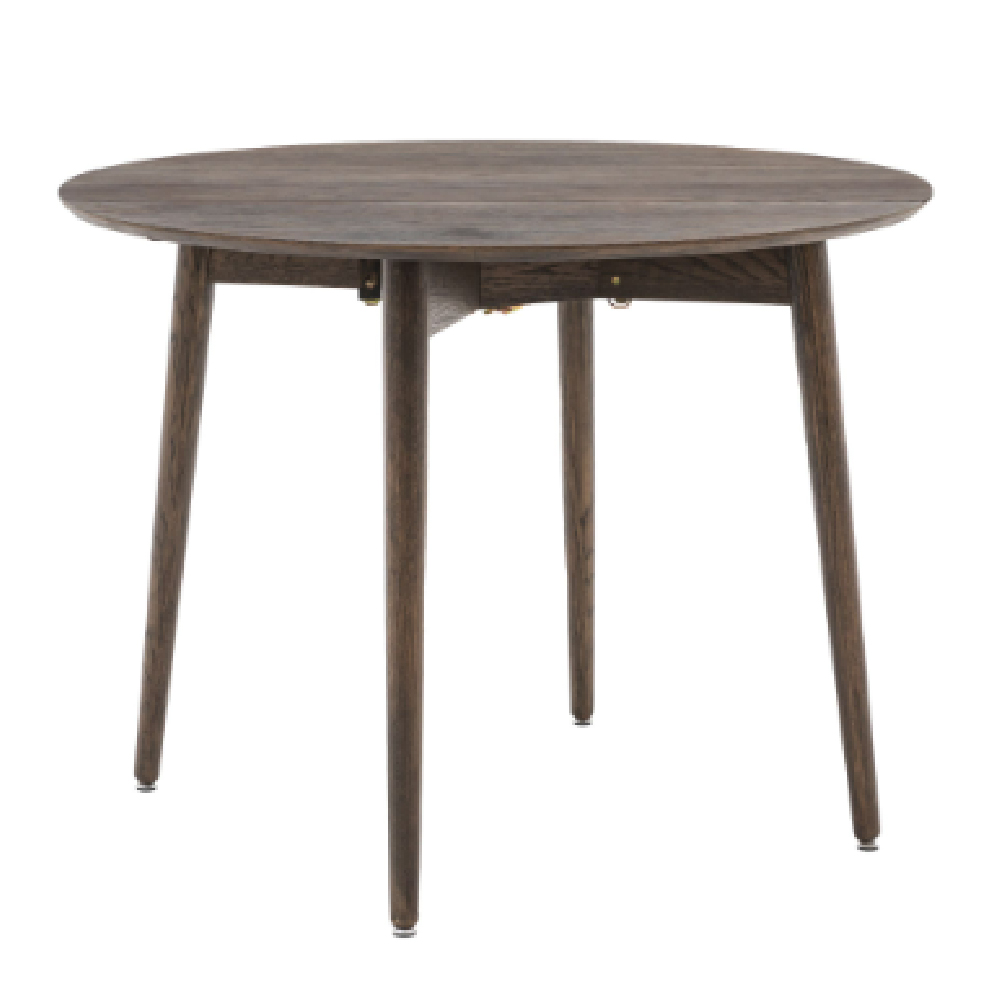 Hervey Wooden Folding Dining Table In Smoked