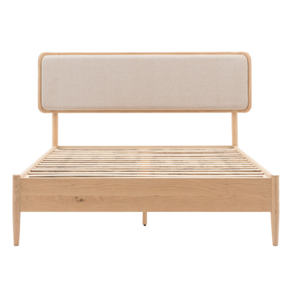 Hervey Wooden King Size Bed In Natural