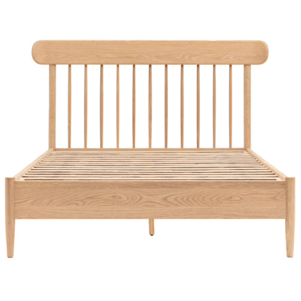 Hervey Wooden Spindle King Size Bed In Natural