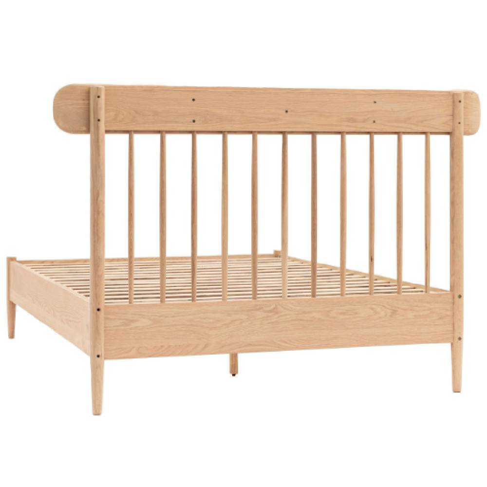 Hervey Wooden Spindle King Size Bed In Natural