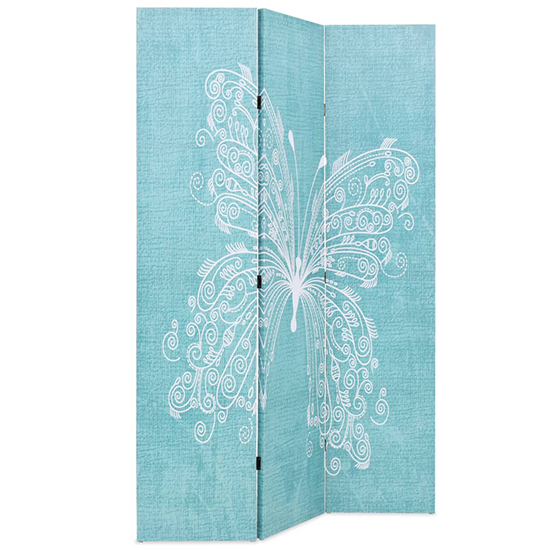 Hessa Folding 120cm x 170cm Room Divider In Butterfly Blue