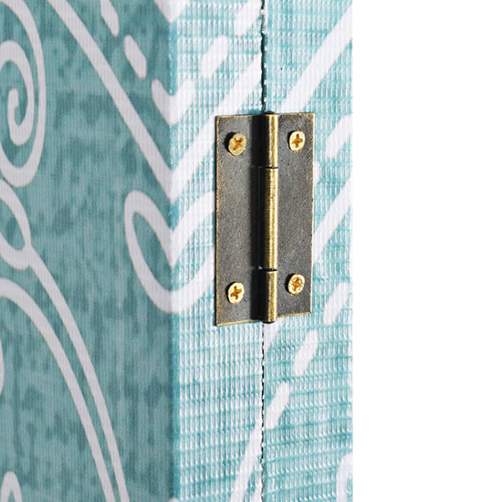 Hessa Folding 200cm x 170cm Room Divider In Butterfly Blue