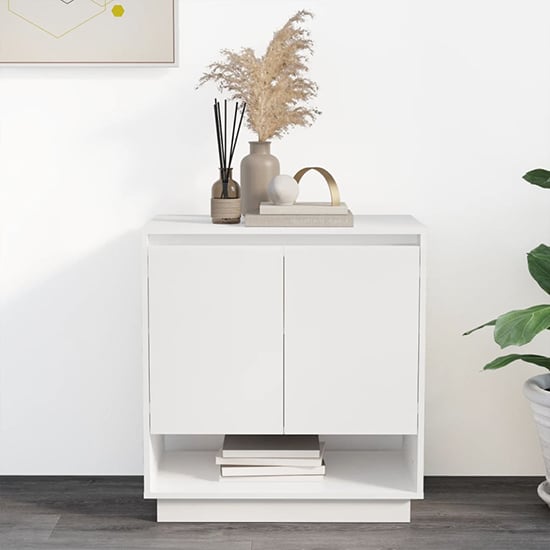 Hestia High Gloss Sideboard With 2 Doors In White