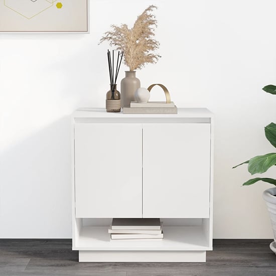 Photo of Hestia high gloss sideboard with 2 doors in white