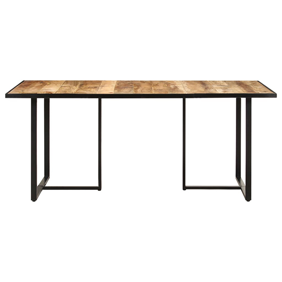 Hewez Large Rough Mango Wood Dining Table In Natural Furniture in Fashion