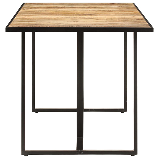Hewez Large Rough Mango Wood Dining Table In Natural