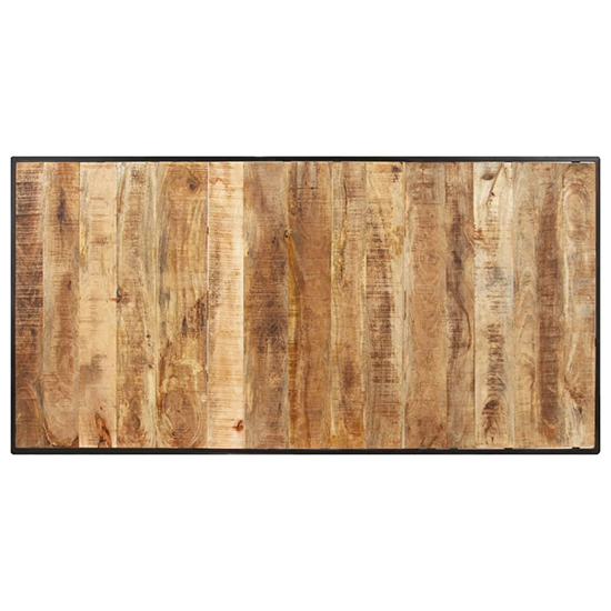 Hewez Large Rough Mango Wood Dining Table In Natural
