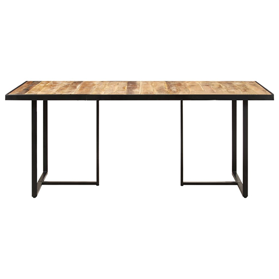 Hewez Medium Rough Mango Wood Dining Table In Natural