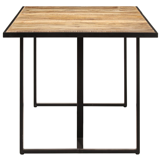 Hewez Medium Rough Mango Wood Dining Table In Natural