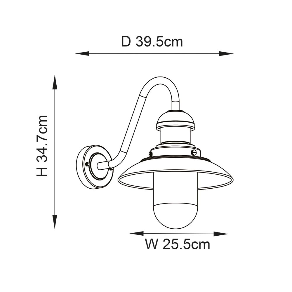 Hewitt Clear Glass Shade Wall Light In Matt Black