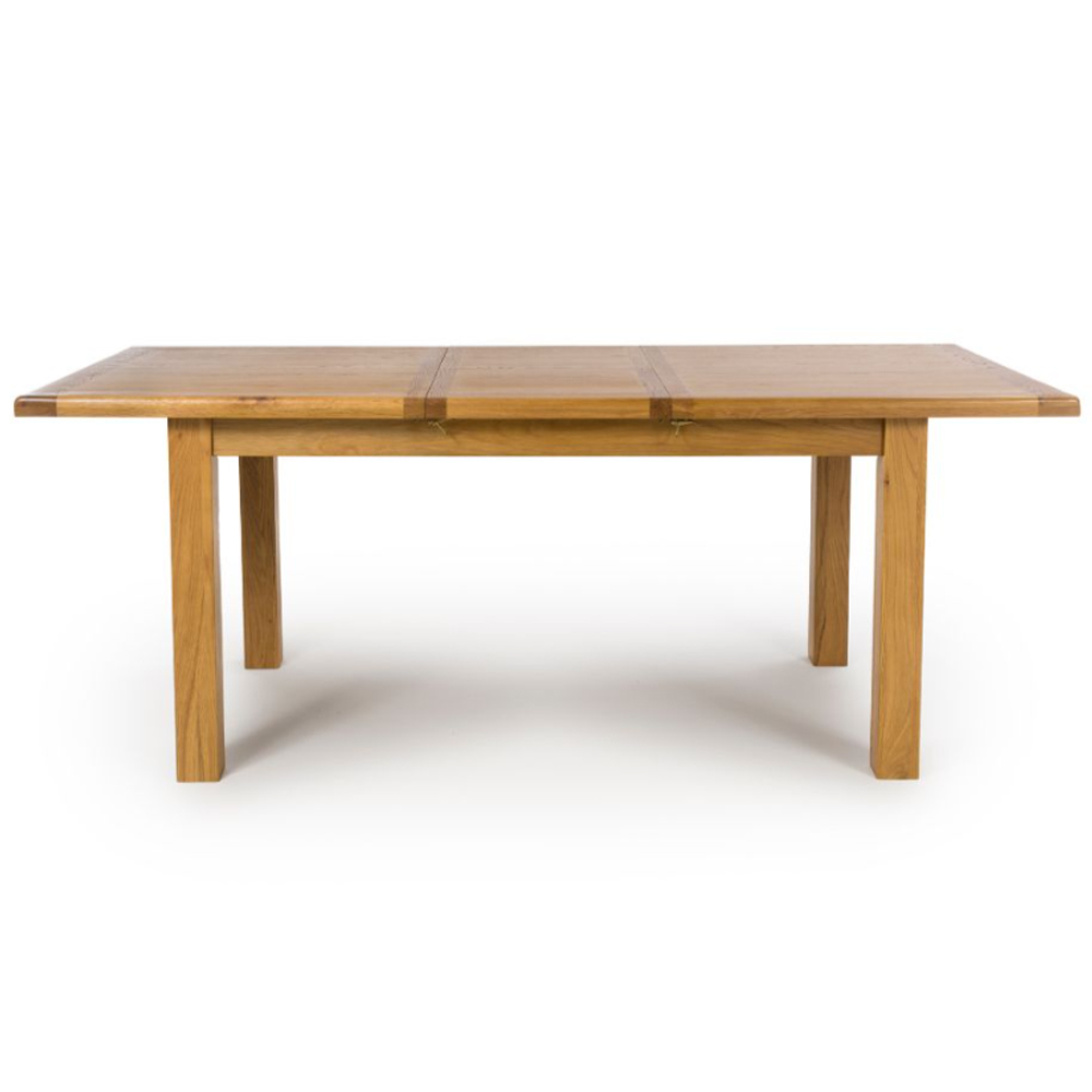 Hewitt Large Wooden Extending Dining Table In Rustic Oak