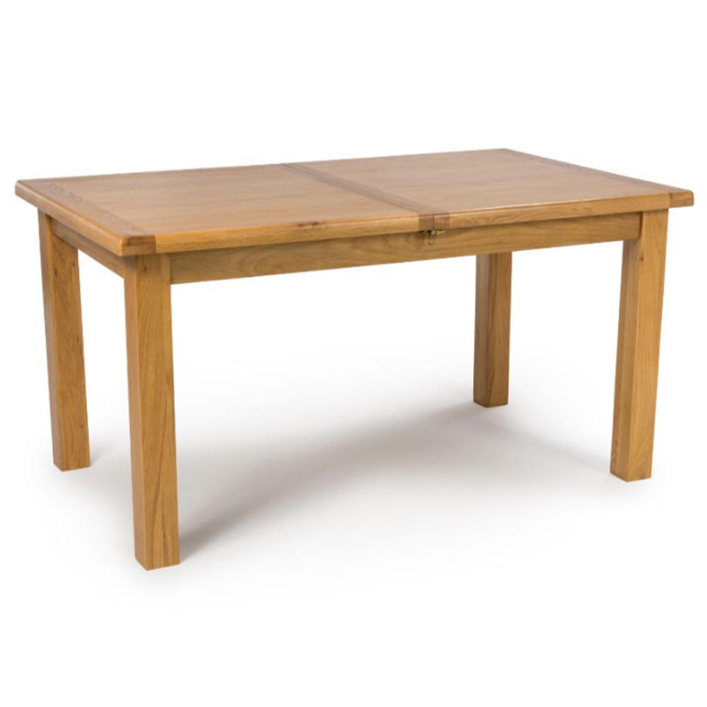 Hewitt Large Wooden Extending Dining Table In Rustic Oak