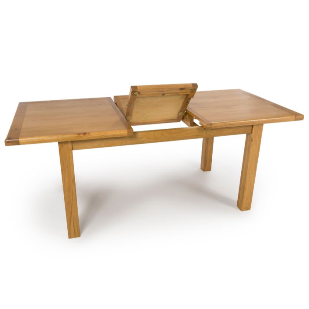 Hewitt Large Wooden Extending Dining Table In Rustic Oak