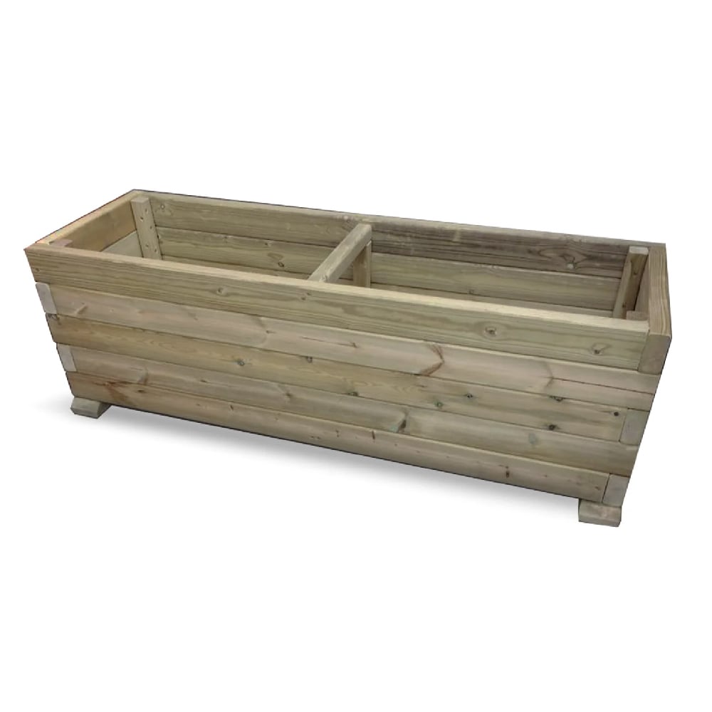 Product photograph of Hewitt Large Wooden Heavy Duty Garden Planter In Natural from Furniture in Fashion