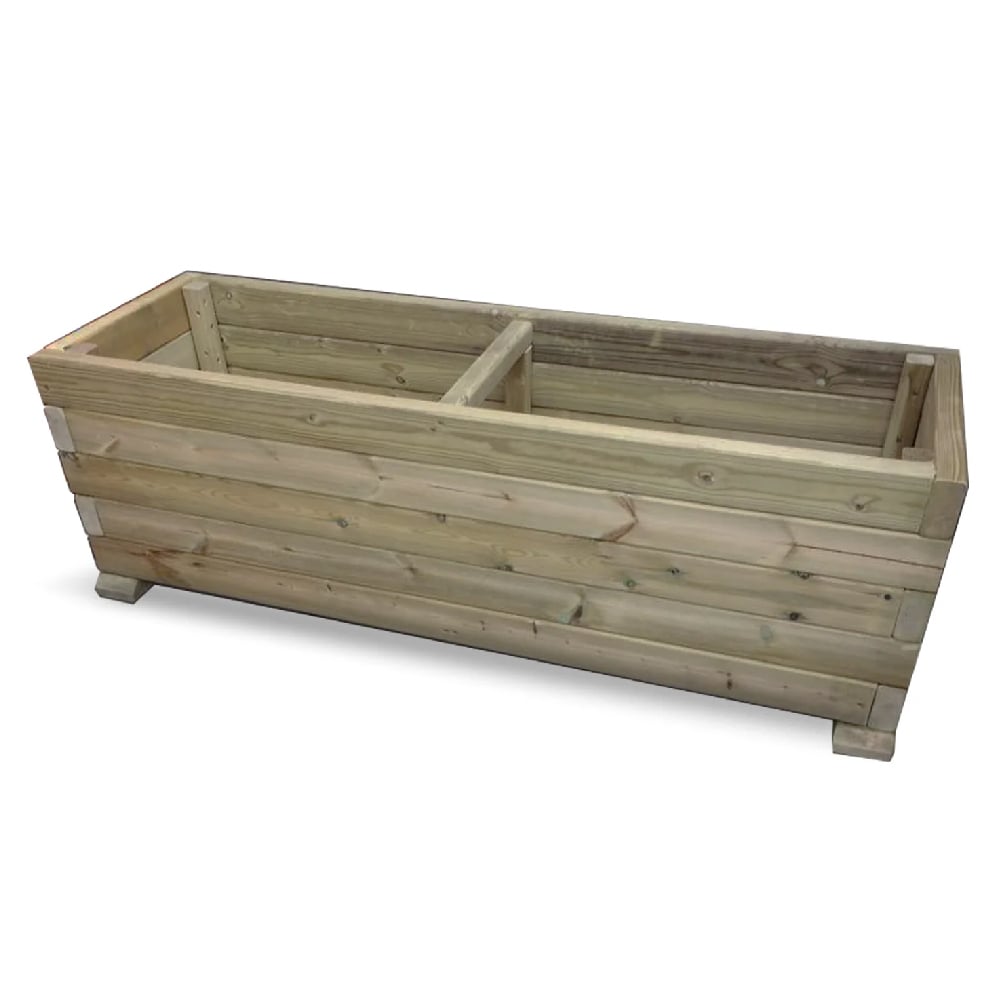 Product photograph of Hewitt Medium Wooden Heavy Duty Garden Planter In Natural from Furniture in Fashion