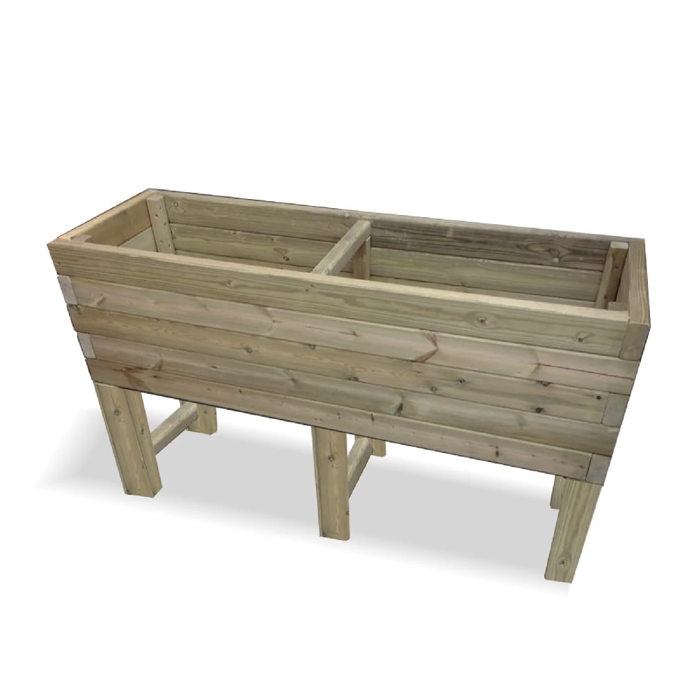 Product photograph of Hewitt Medium Wooden Raised Garden Planter In Natural from Furniture in Fashion