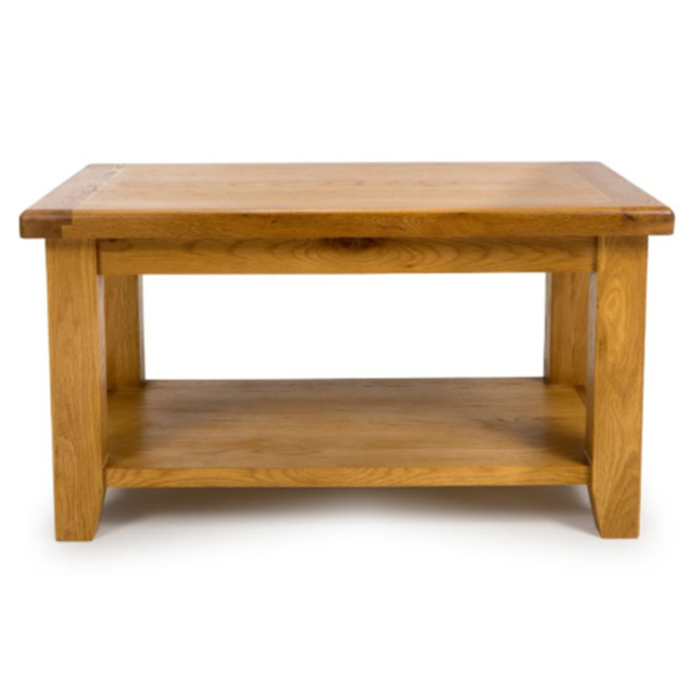 Hewitt Small Wooden Rectangular Coffee Table In Rustic Oak