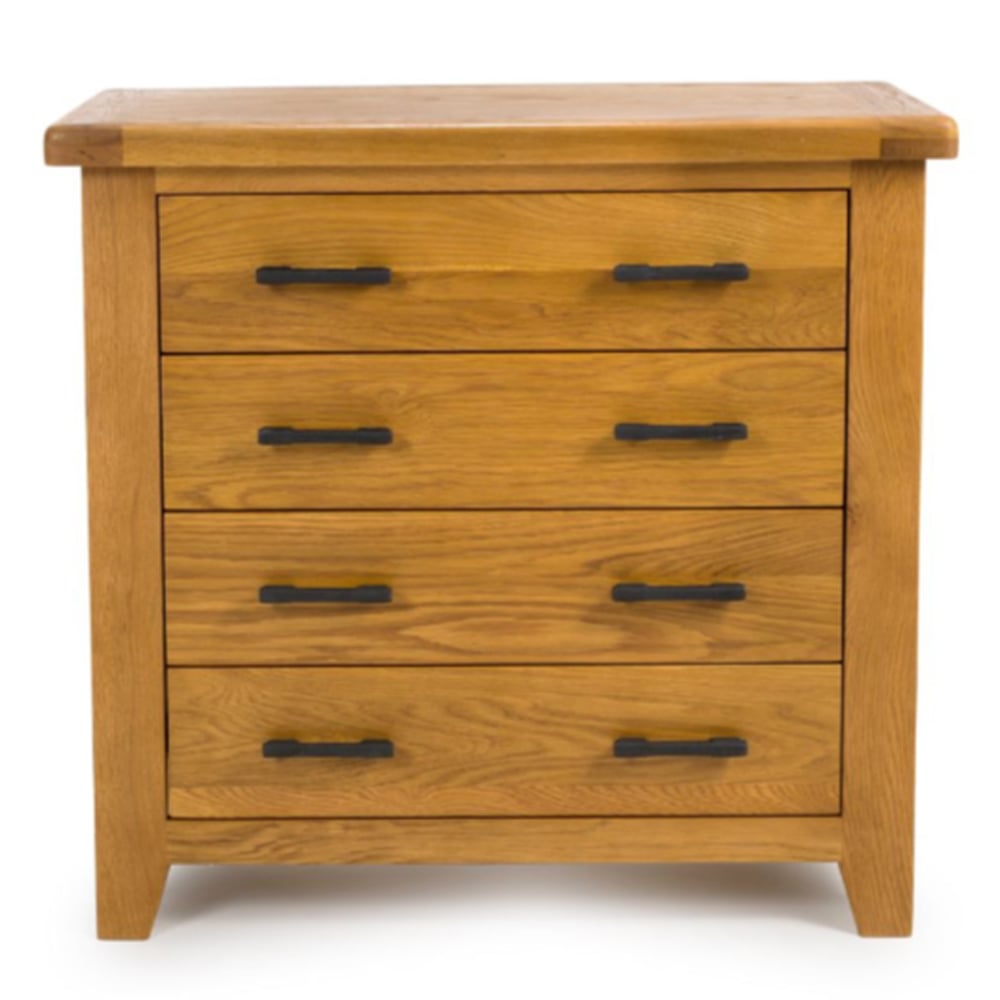 Hewitt Wooden Chest Of 4 Drawers In Rustic Oak