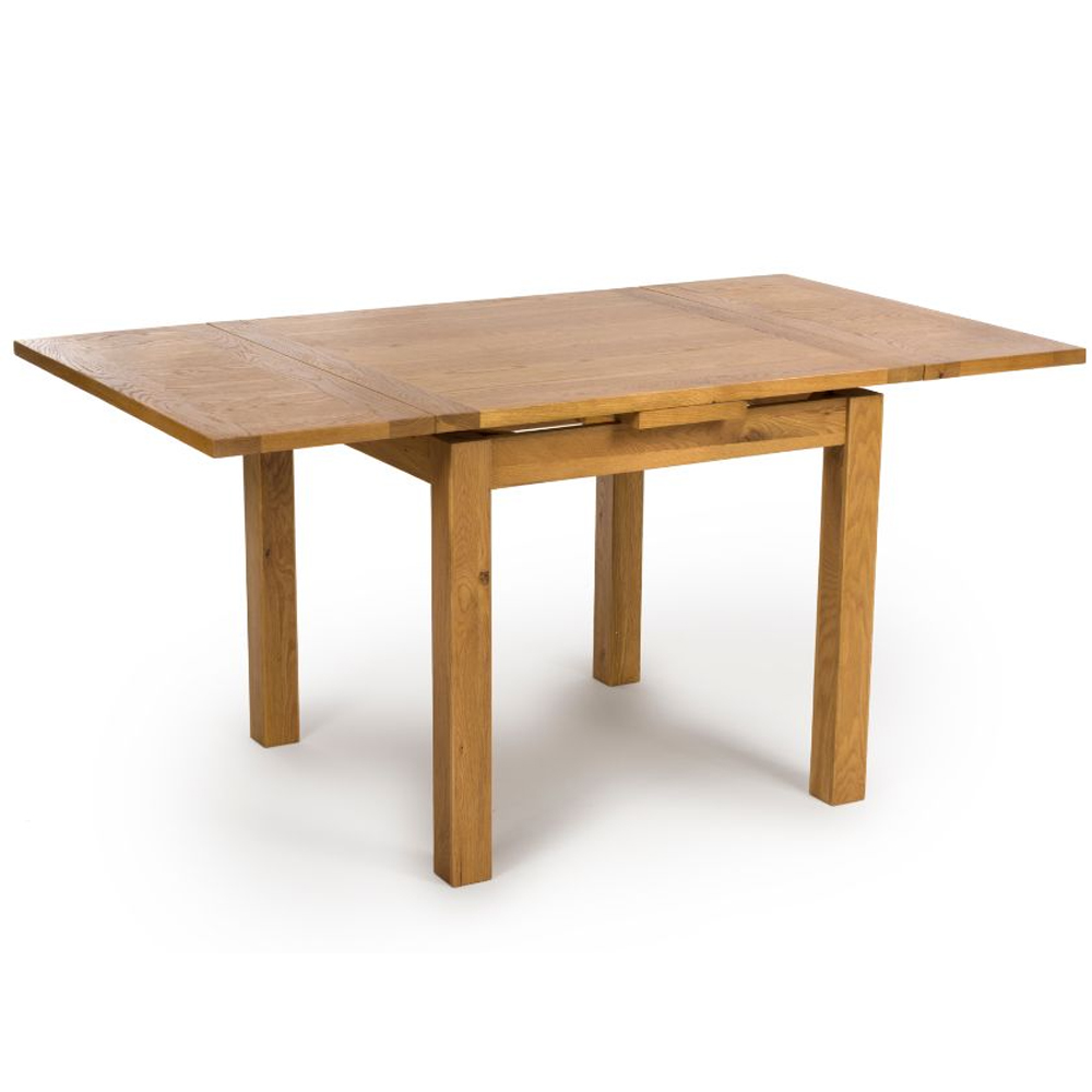 Hewitt Wooden Drop Leaf Dining Set With 4 Chairs In Rustic Oak