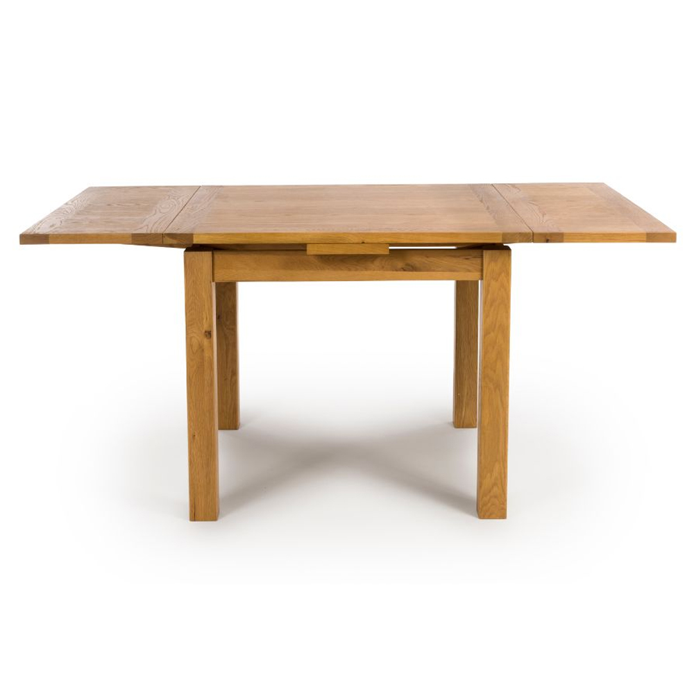 Hewitt Wooden Drop Leaf Dining Set With 4 Chairs In Rustic Oak