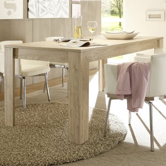 Read more about Heyford extending wooden dining table in sherwood oak