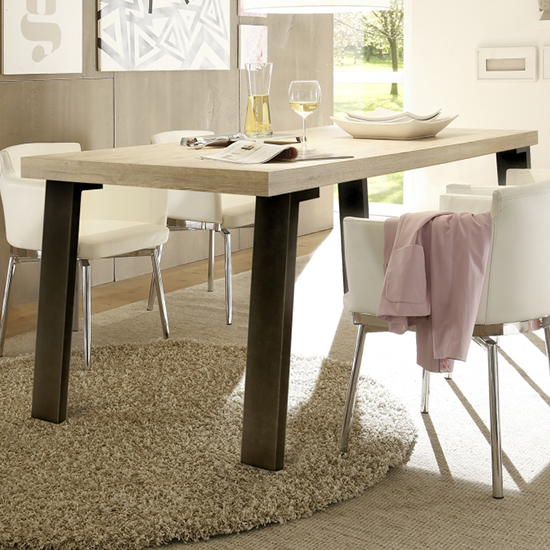 Read more about Heyford small rectangular wooden dining table in sherwood oak