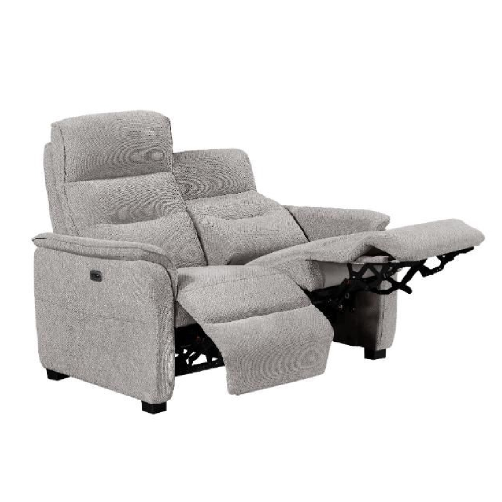 Hidalgo Fabric Recliner 2 Seater Sofa In Natural