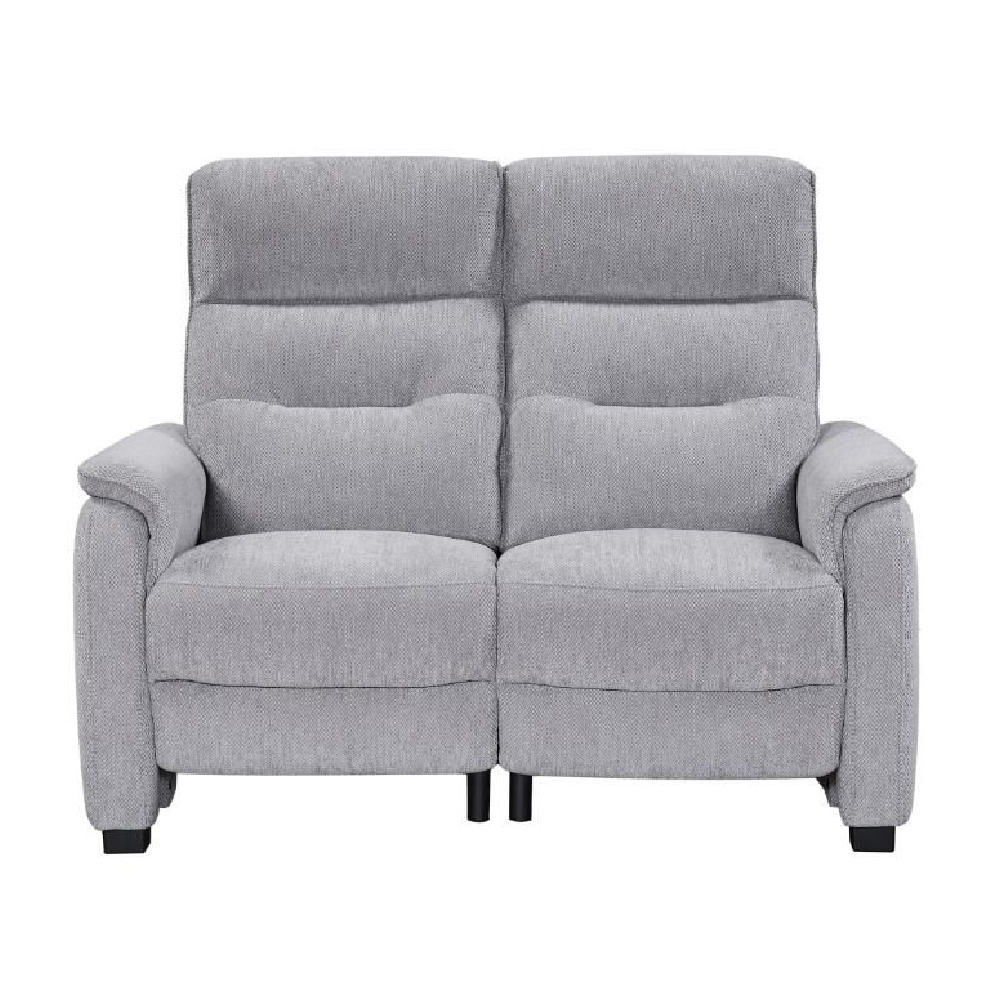 Hidalgo Fabric Recliner 2 Seater Sofa In Pewter