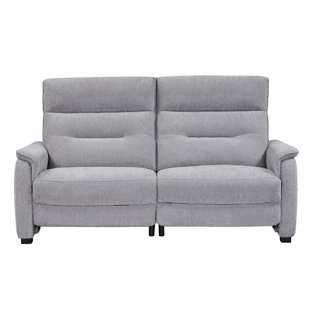 Hidalgo Fabric Recliner 3 Seater Sofa In Pewter