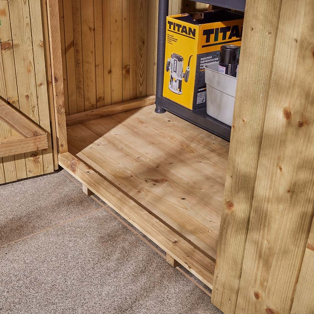 Hidalgo Small Wooden Garden Heritage Shed With 1 Door In Natural