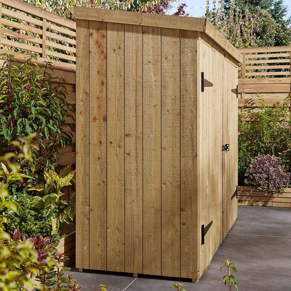 Hidalgo Wooden Garden Bike Store Shed In Natural