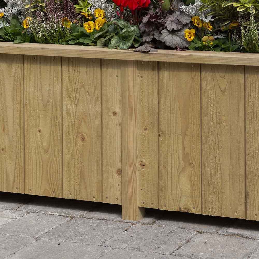 Hidalgo Wooden Rectangular Planter 1.5m in Natural