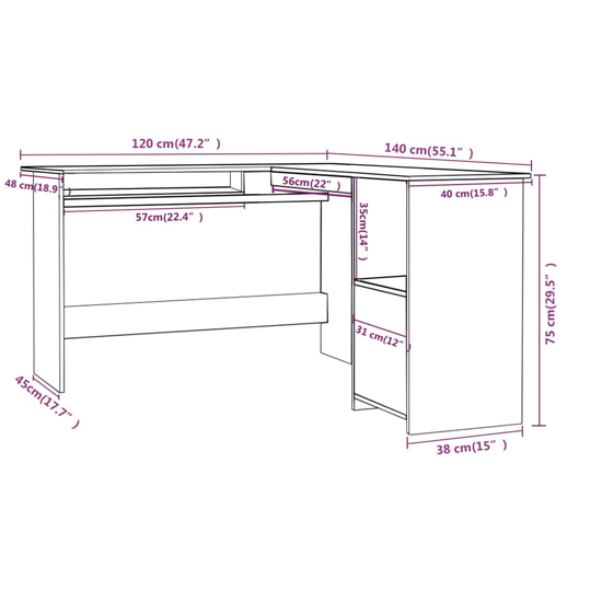 Hieu Corner L-Shaped High Gloss Computer Desk In White_4