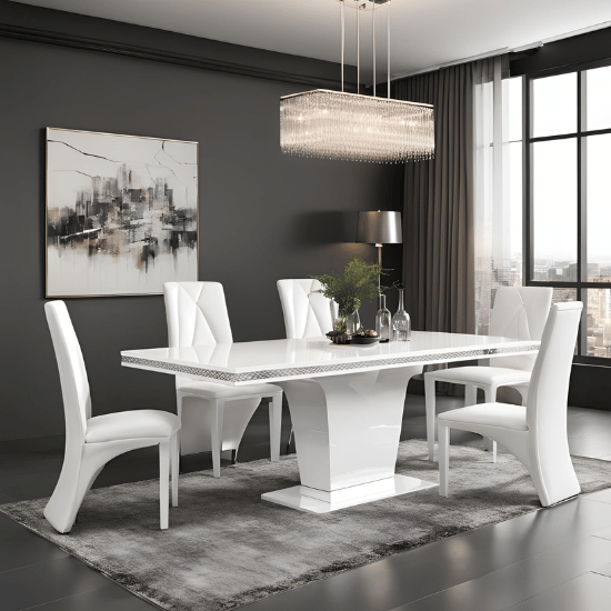High Gloss Dining Table And 4 Chairs UK