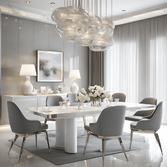 Modern High Gloss Dining Table and Chairs Sets UK Sale