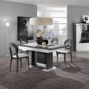 high gloss extending dining tables UK, gloss extendable dining table and chair set