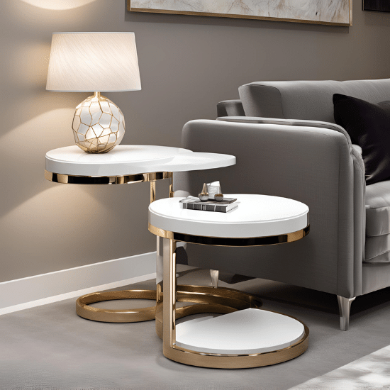 Modern High Gloss Nest Of Tables UK Sale