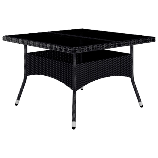 Highbury Poly Rattan 9 Piece Garden Dining Set In Black