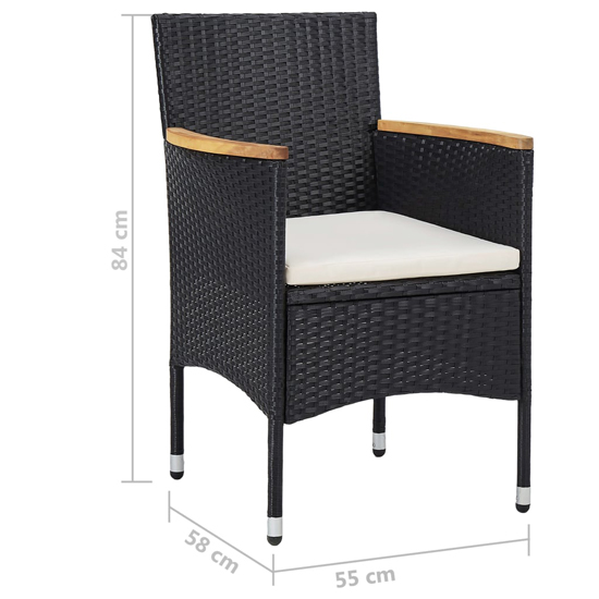 Highbury Poly Rattan 9 Piece Garden Dining Set In Black