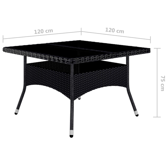 Highbury Poly Rattan 9 Piece Garden Dining Set In Black