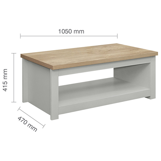 Highgate Wooden Coffee Table In Grey And Oak_4